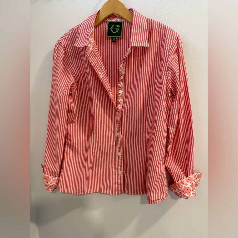 C. Wonder Vibrant Pink Striped Shirt